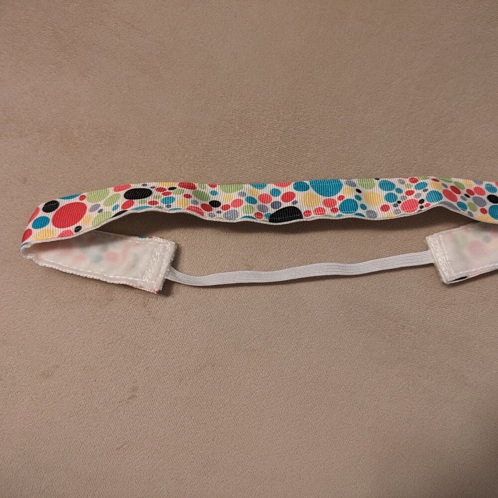 Hand-Sewn Polka Dot Headband -  No-Slip w/ Velvet Backing, Athletic Aesthetic